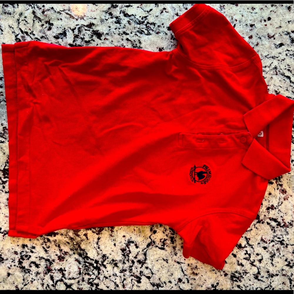 Primrose daycare polo shirt short sleeve red YXS (x2) 4-5